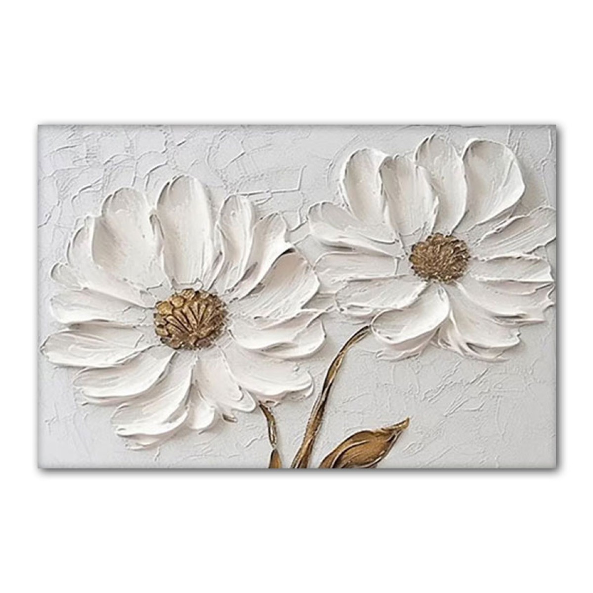 Golden Daisy 3d Heavy Textured Partial Oil Painting